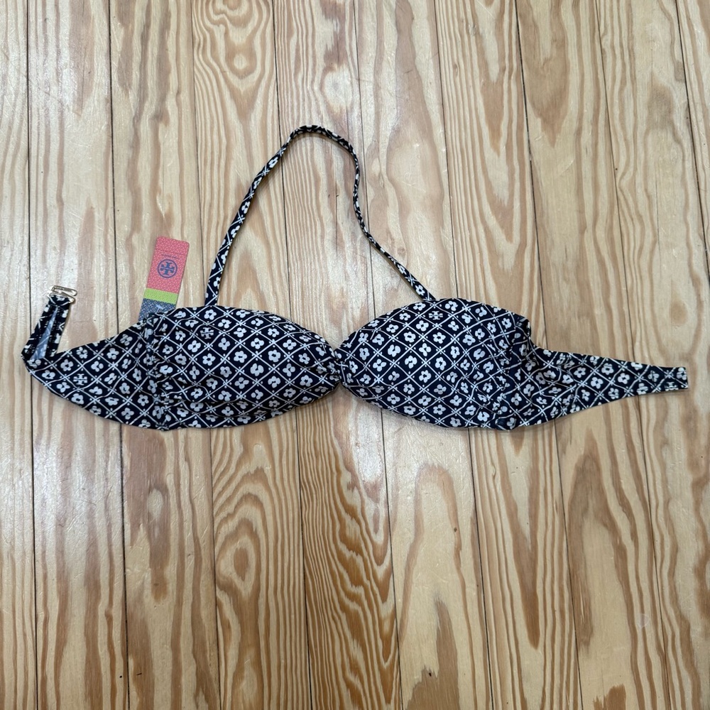 Tory Burch Navy and White Floral Bikini Bottom